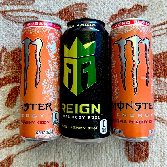 monster Other 2 Monster Peachy Keen Energy Drink Reign Fuel White